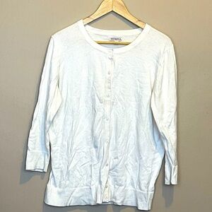 White light weight cardigan large